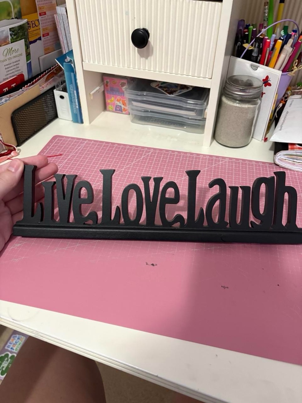 Live Love Laugh Black Decorative Wall Accent